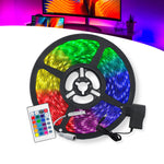 Carregue a imagem na visualização da galeria, Fita LED RGB 5050 5m IP65 - Iluminação Vibrante e Controle Completo Loja Salve Decor
