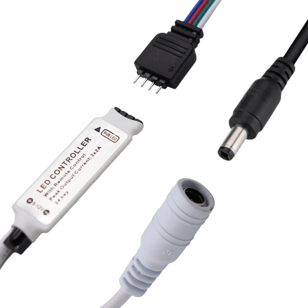Fita LED RGB 5050 5m IP65 - Iluminação Vibrante e Controle Completo Loja Salve Decor