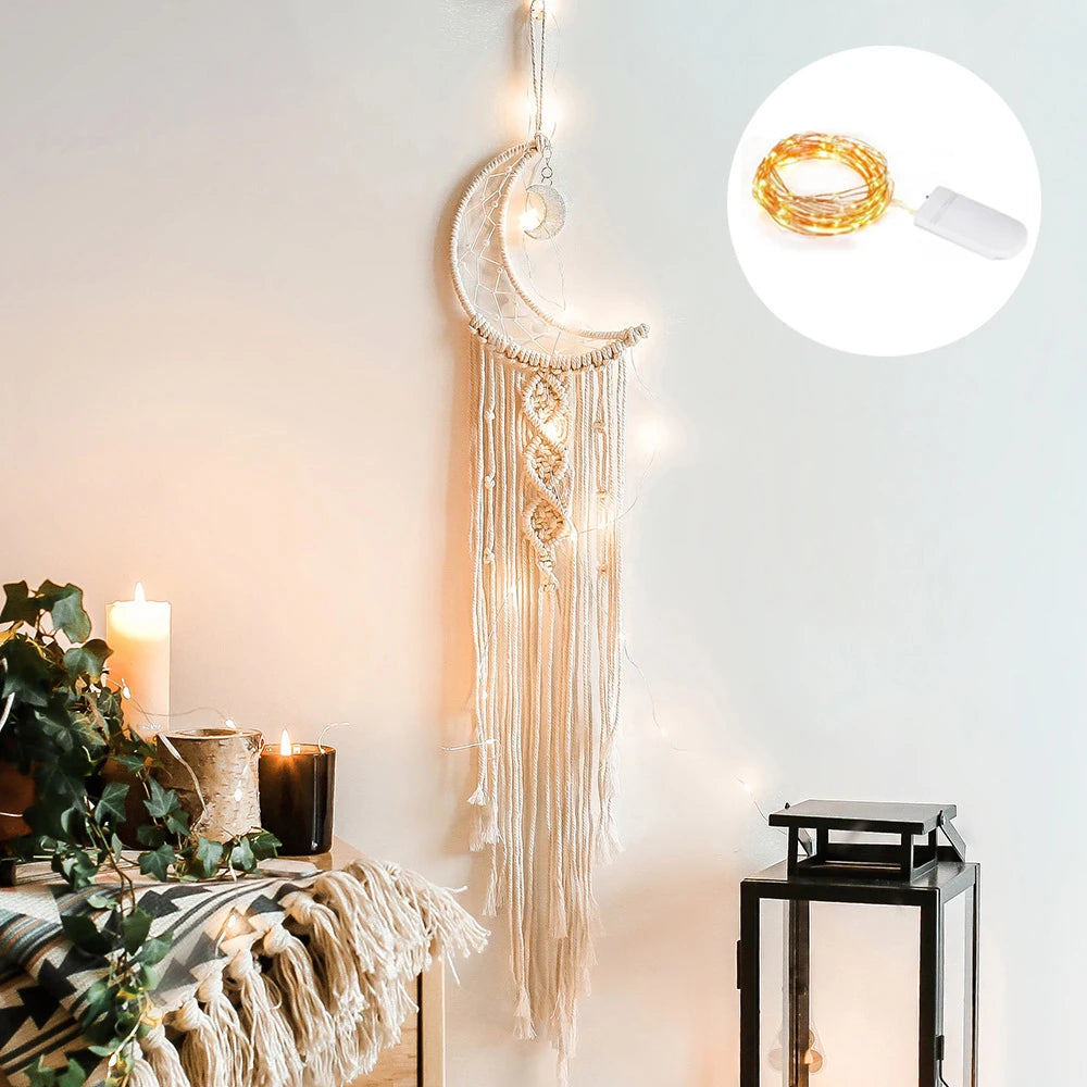 Apanhador de Sonhos Macramê Boho: Harmonia e Elegância