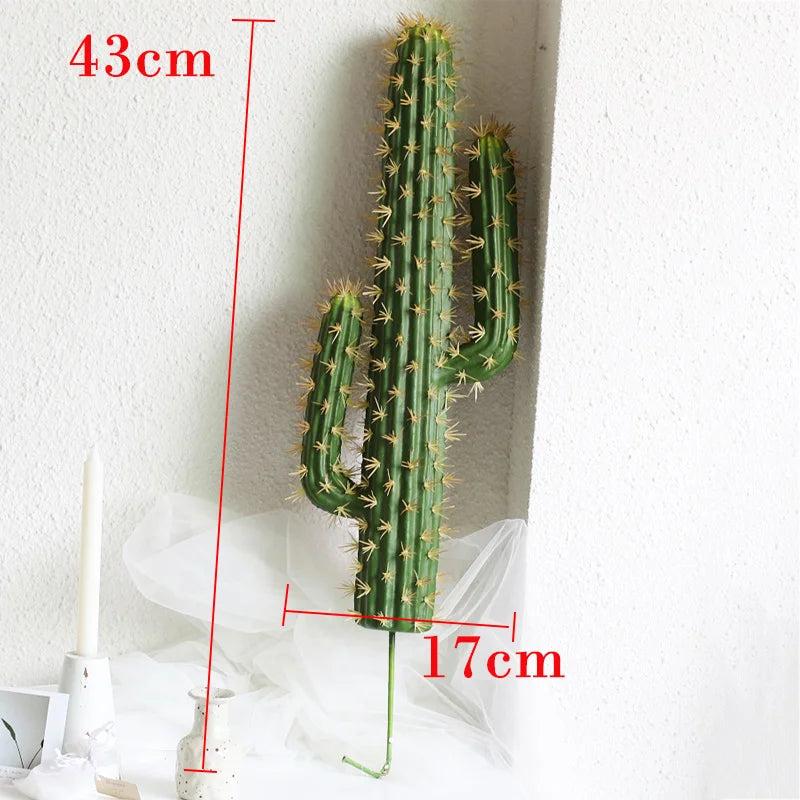 Cacto Artificial Decorativo 43cm - Verde Realista e Durável