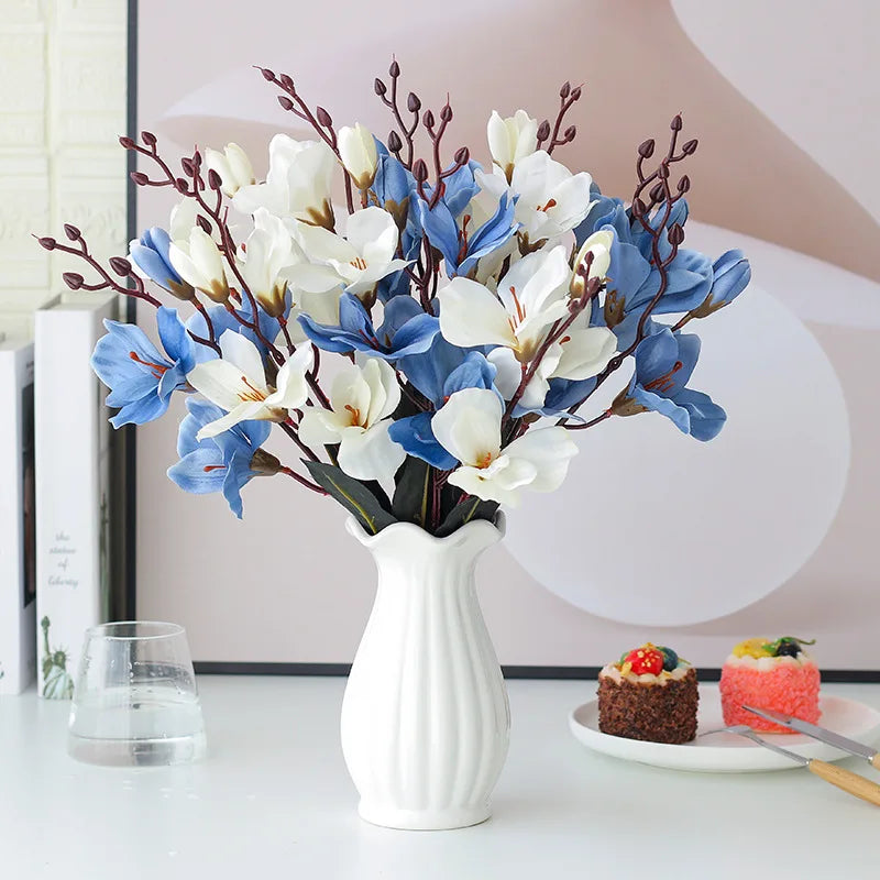 Buquê de Magnólias Artificiais para Decoração Elegante
