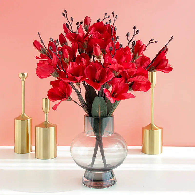 Buquê de Magnólias Artificiais para Decoração Elegante