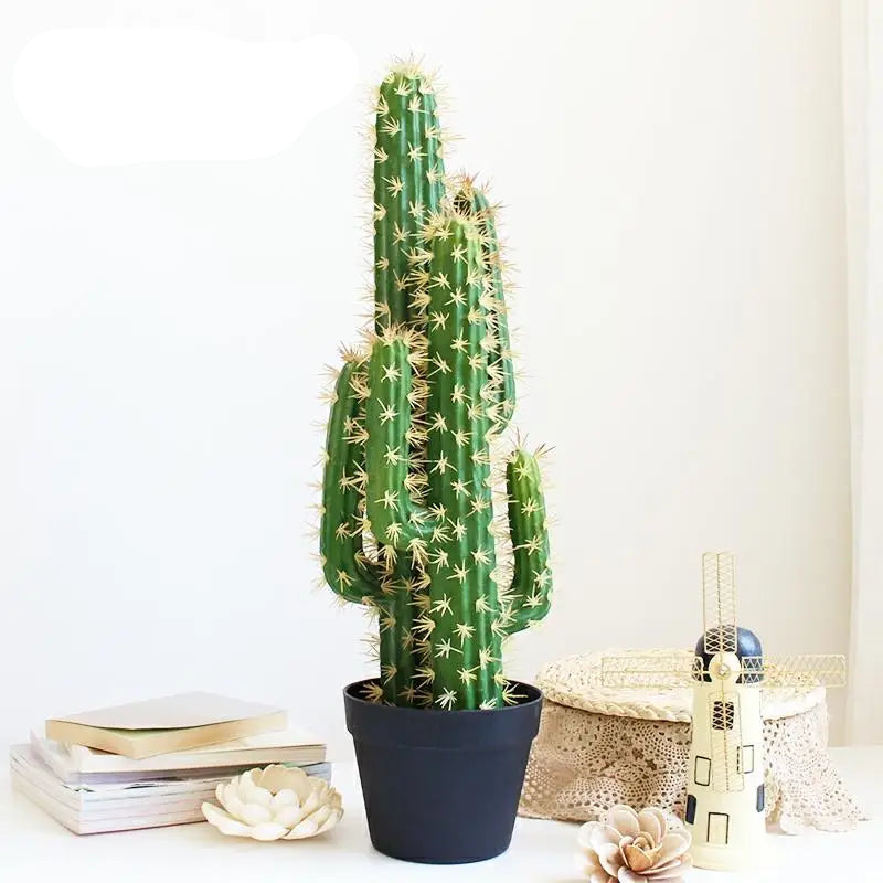 Cacto Artificial Decorativo 43cm - Verde Realista e Durável