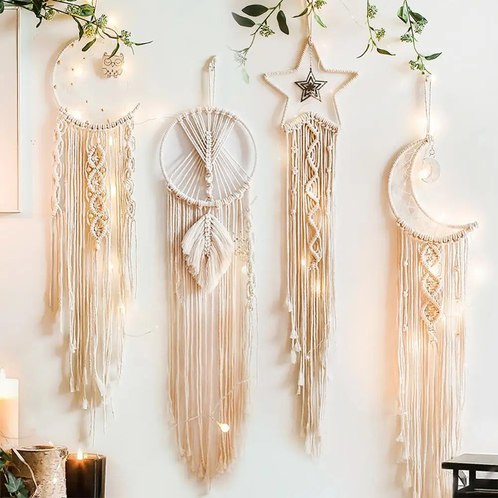 Apanhador de Sonhos Macramê Boho: Harmonia e Elegância