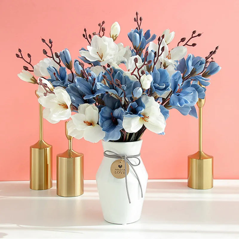 Buquê de Magnólias Artificiais para Decoração Elegante
