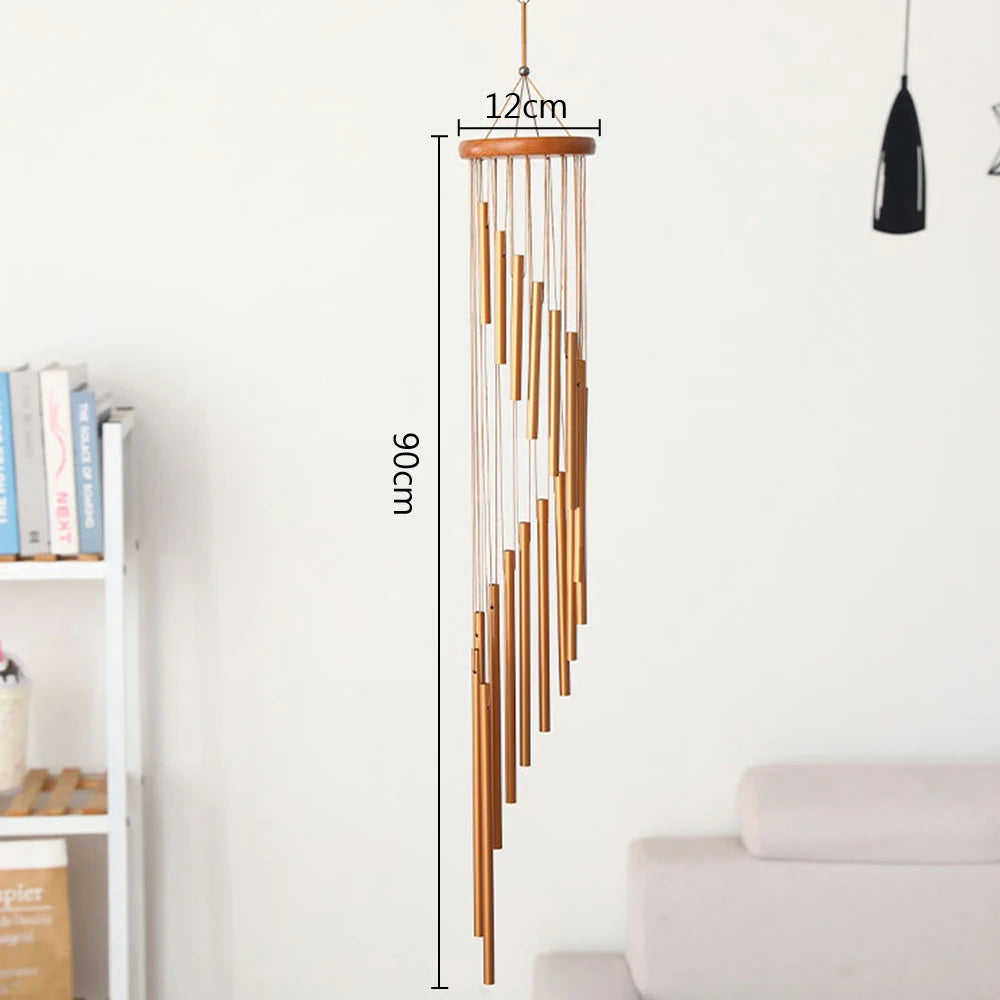 Sinos de Vento de Metal com 18 Tubos para Harmonia e Elegância