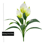 Carregue a imagem na visualização da galeria, Elegância Natural: Folhas de Antúrio Artificial 42cm para Decoração
