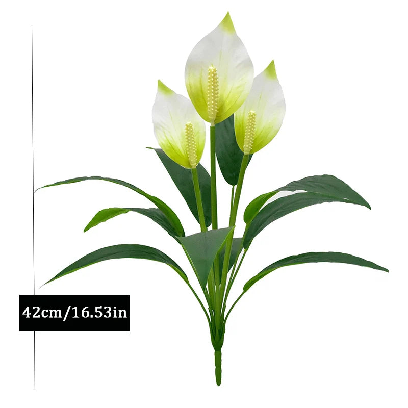 Elegância Natural: Folhas de Antúrio Artificial 42cm para Decoração