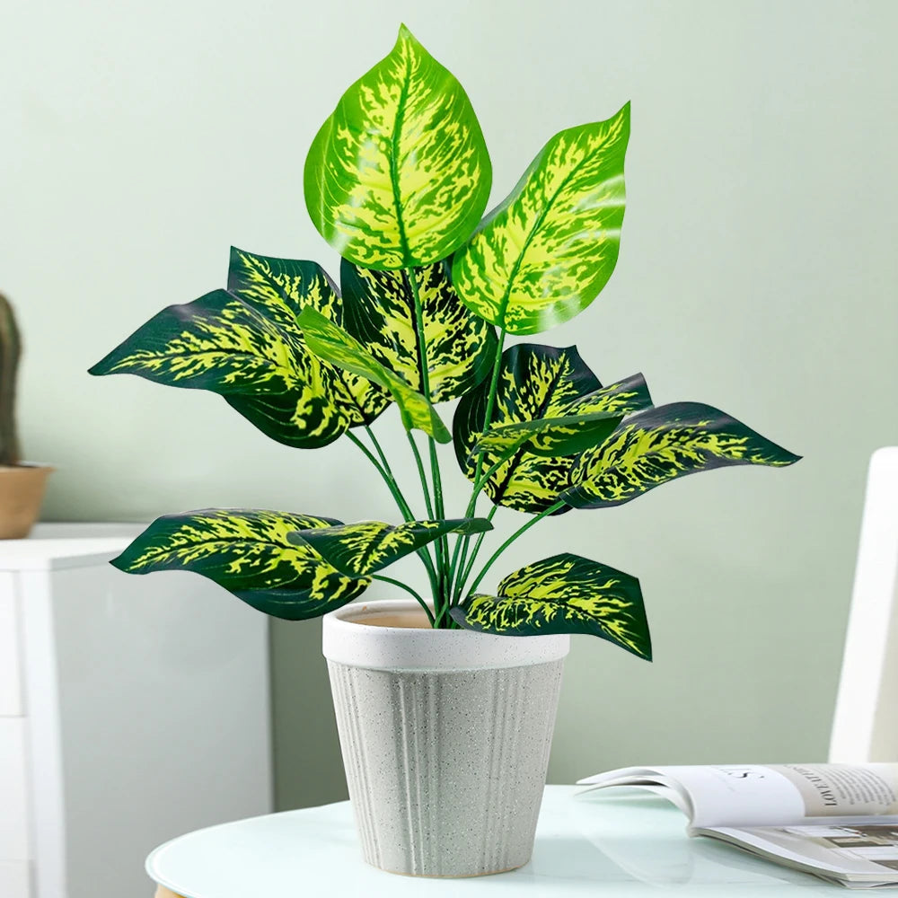 Folhagem Monstera Artificial 43cm - Decoração Tropical Exuberante