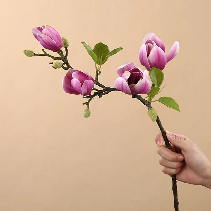 Magnólia Artificial Elegante para Decoração de Interiores