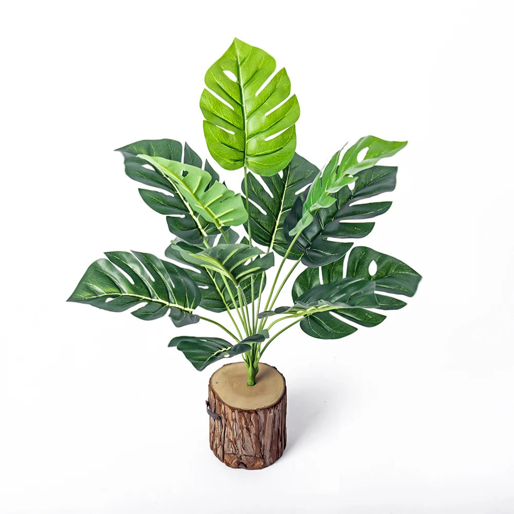 Planta Artificial Monstera 43cm para Decoração de Interiores e Exteriores