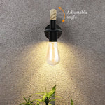 Carregue a imagem na visualização da galeria, https://salvedecor.com/products/luminaria-parede-industrial-corda-canhamo
