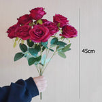 Carregue a imagem na visualização da galeria, Buquê de Rosas Artificiais Elegantes para Decoração de Casamento
