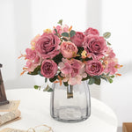 Carregue a imagem na visualização da galeria, Buquê Vintage de Flores Artificiais em Seda para Decoração Elegante
