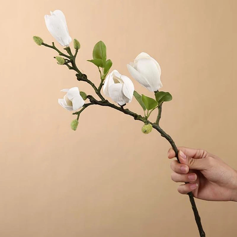 Magnólia Artificial Elegante para Decoração de Interiores