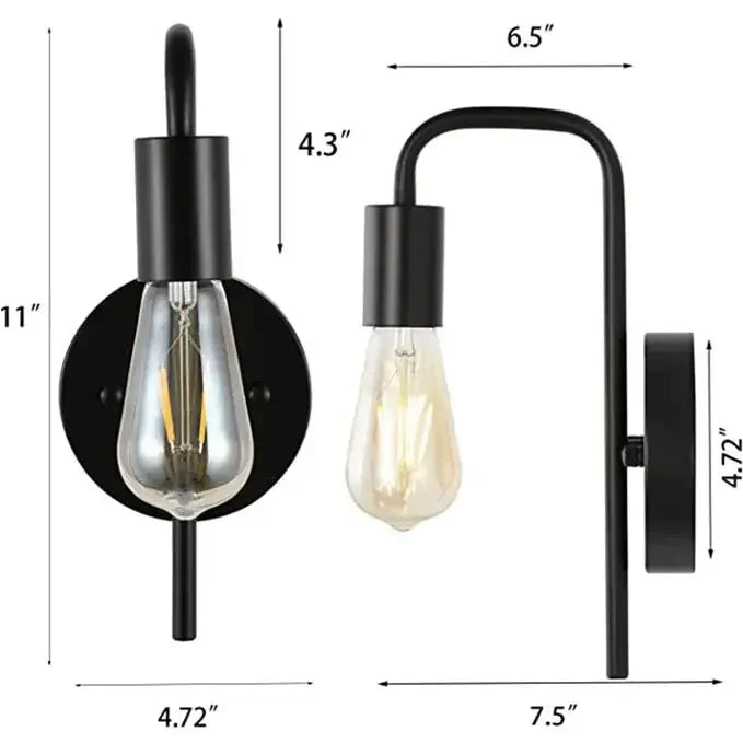 Luminária de Parede Vintage em Ferro – Elegância e Estilo
