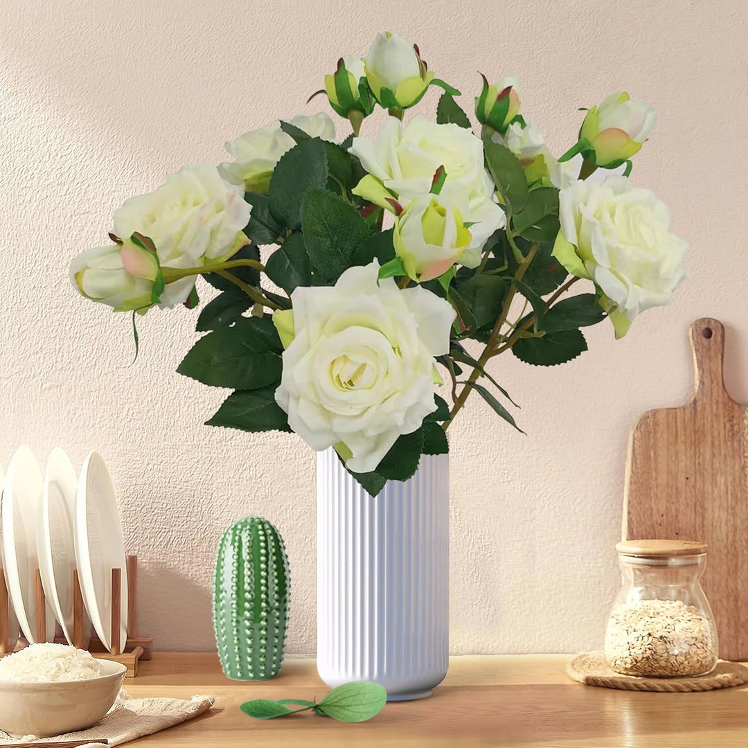 Rosas de Seda Artificiais para Decoração Elegante