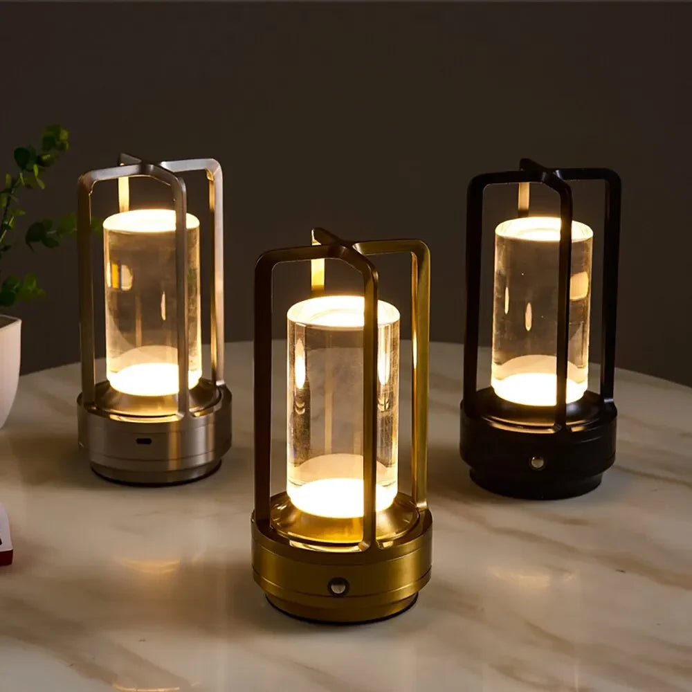 Luminária LED Sem Fio Estilo Industrial para Ambientes Aconchegantes