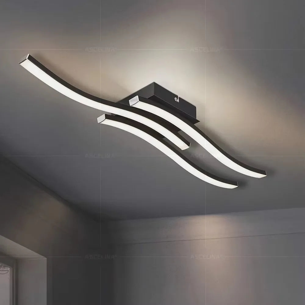 Luminária de Teto LED Moderna com Design Ondulado