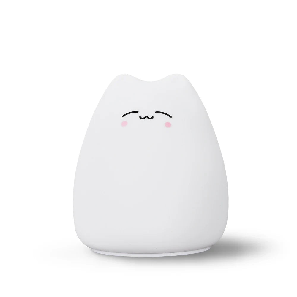 Luz Noturna Gato com Toque: Proteção Visual e Cores Vibrantes