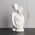 Carregue a imagem na visualização da galeria, Escultura Abstrata de Casal em Cerâmica - Elegância e Amor
