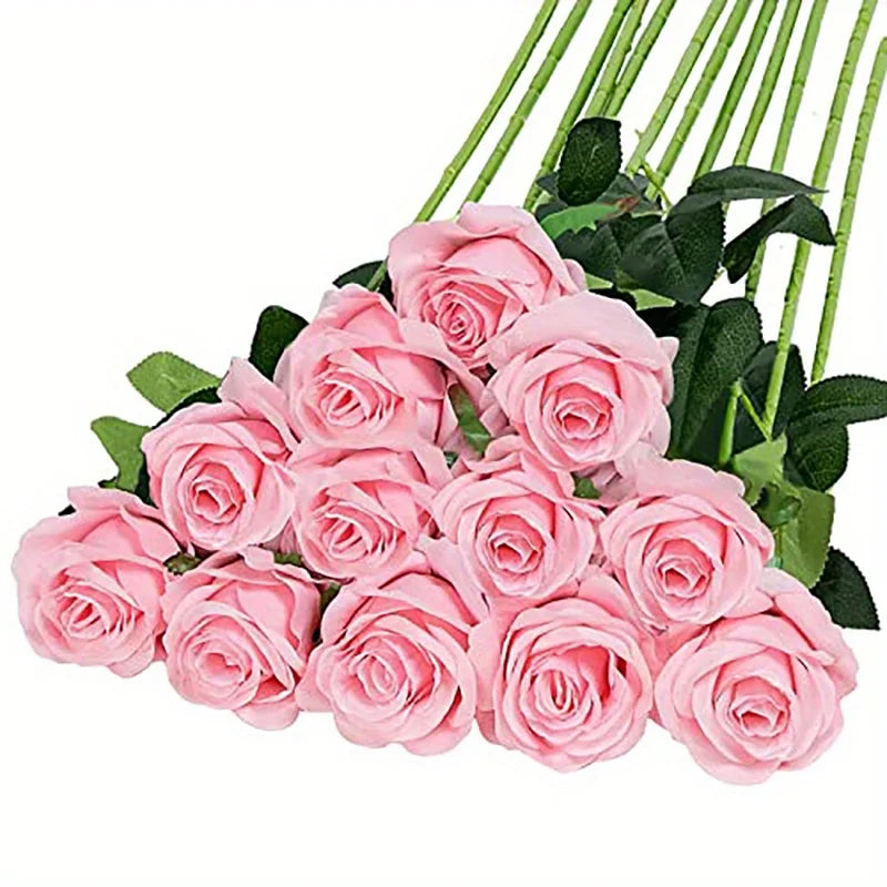 Buquê Realista de Rosas Artificiais para Decoração e Eventos