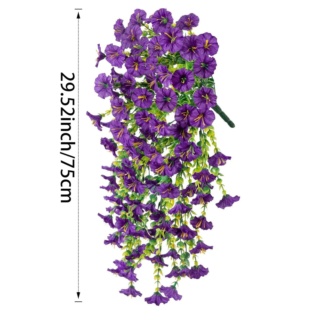 Decoração Suspensa de Flores Artificiais 75cm - Beleza Perene