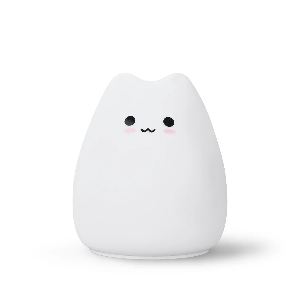 Luz Noturna Gato com Toque: Proteção Visual e Cores Vibrantes