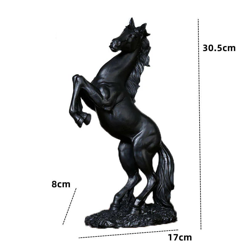 Elegante Escultura de Cavalo em Resina - Decoração Interior