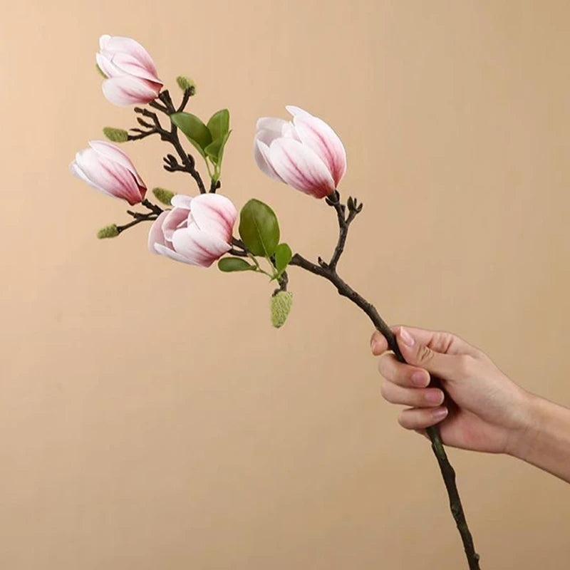 Magnólia Artificial Elegante para Decoração de Interiores