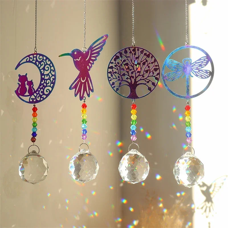 Pingente de Cristal Arco-Íris para Decoração de Janelas
