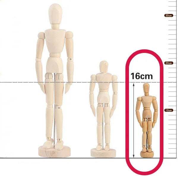 Modelo de Mão e Corpo em Madeira para Desenho Artístico