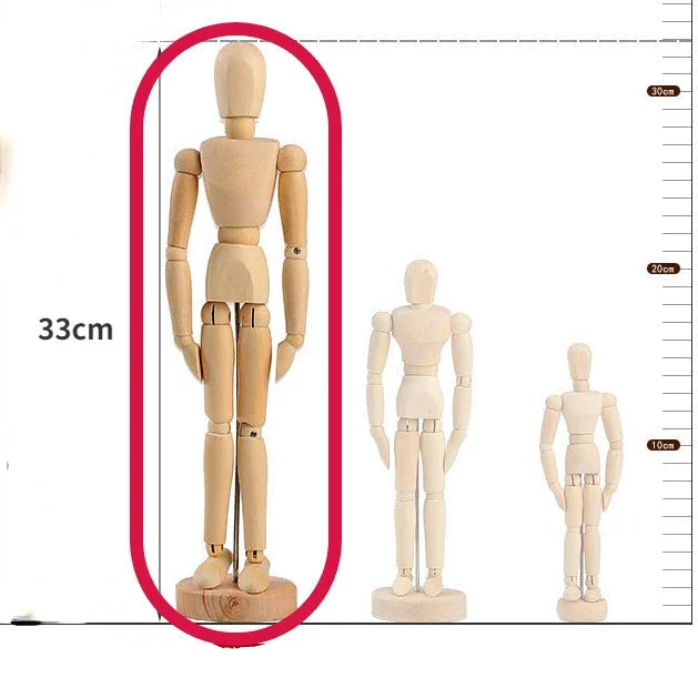 Modelo de Mão e Corpo em Madeira para Desenho Artístico