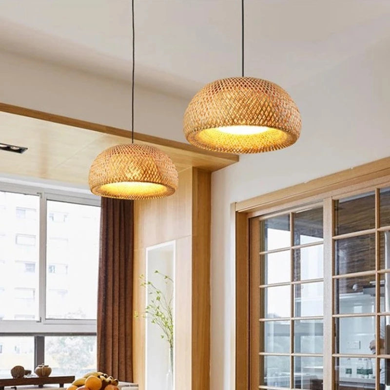 Luminária Pendente de Bambu Artesanal para Ambientes Aconchegantes