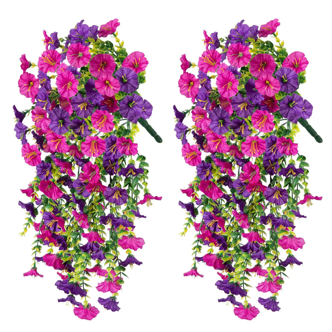 Decoração Suspensa de Flores Artificiais 75cm - Beleza Perene
