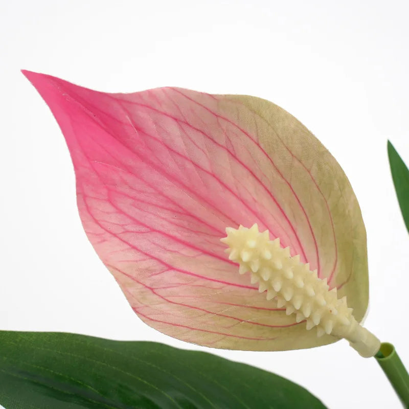 Elegância Natural: Folhas de Antúrio Artificial 42cm para Decoração