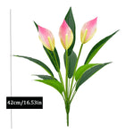 Carregue a imagem na visualização da galeria, Elegância Natural: Folhas de Antúrio Artificial 42cm para Decoração
