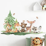 Carregue a imagem na visualização da galeria, Adesivos de Parede Infantis com Animais da Floresta - Decoração Encantadora
