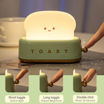 Carregue a imagem na visualização da galeria, Luz Noturna Kawaii Pão LED com Temporizador e Brilho Ajustável
