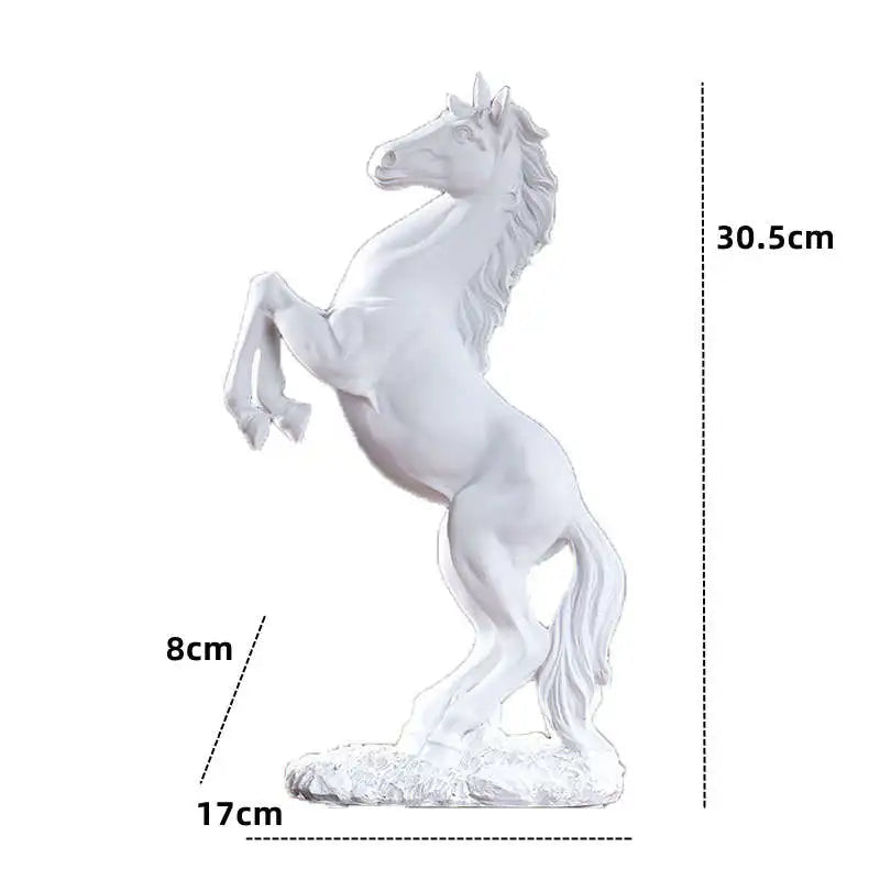 Elegante Escultura de Cavalo em Resina - Decoração Interior