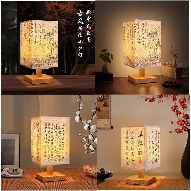 Luminária de Mesa LED Regulável com Abajur de Tecido
