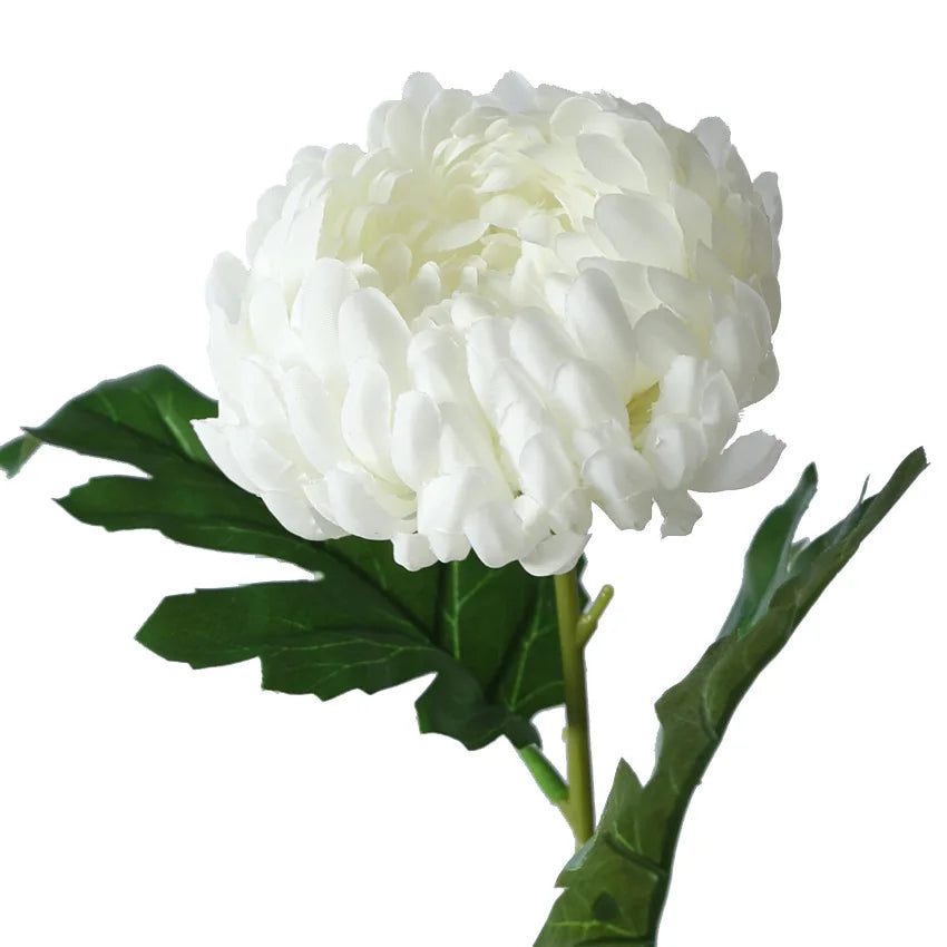 Ramo de Crisântemo Artificial em Seda para Decoração Elegante