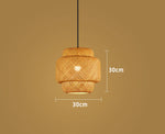 Carregue a imagem na visualização da galeria, Luminária Pendente de Bambu Artesanal E27 para Decoração
