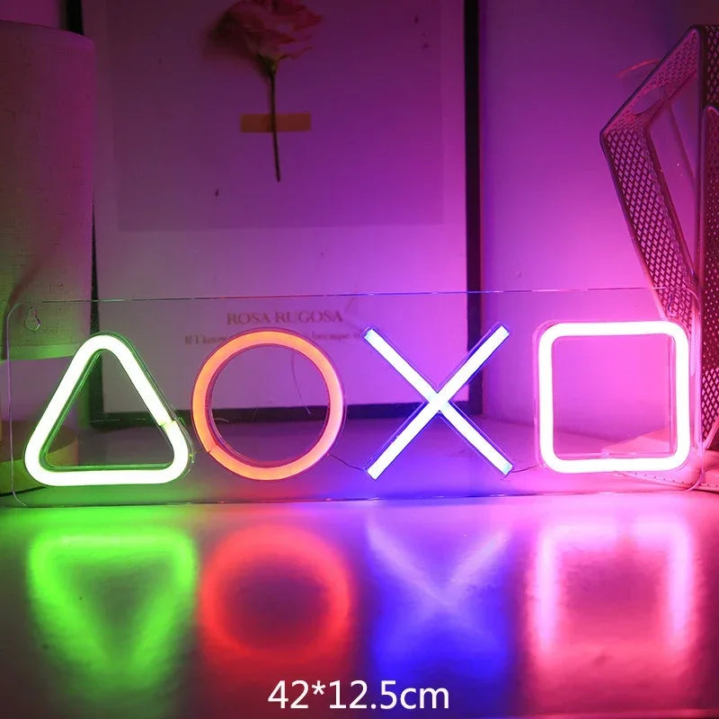 Letreiro Neon Gamer LED com Alimentação USB para Decoração Loja Salve Decor