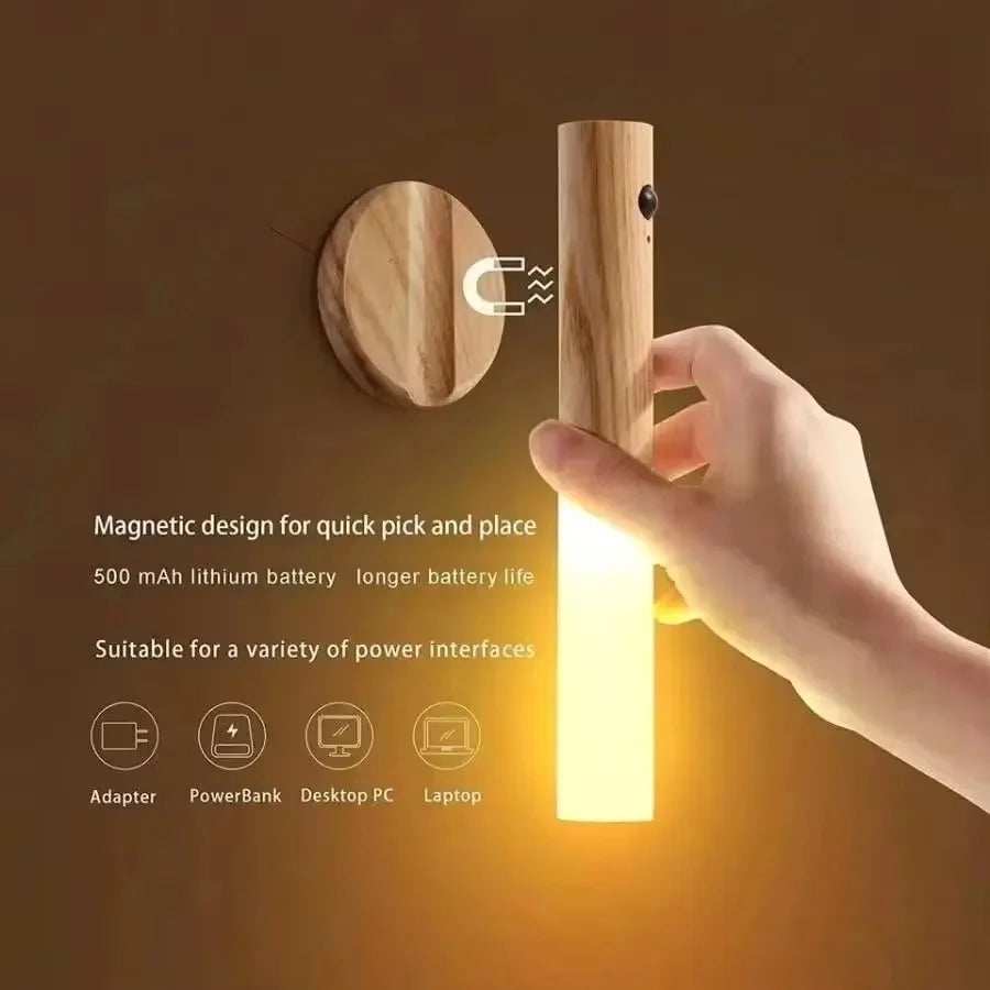 Luminária LED Sensor de Movimento Recarregável
