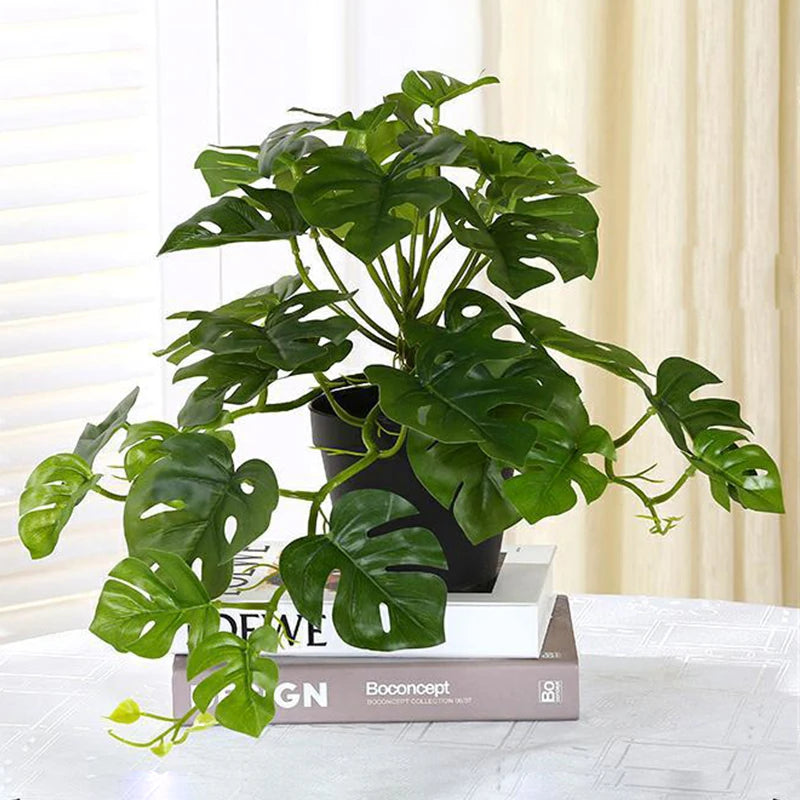 Folha de Palmeira Artificial para Decoração Tropical