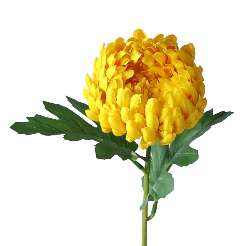 Ramo de Crisântemo Artificial em Seda para Decoração Elegante