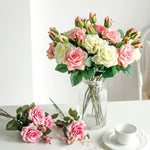 Carregue a imagem na visualização da galeria, Rosas de Seda Artificiais para Decoração Elegante
