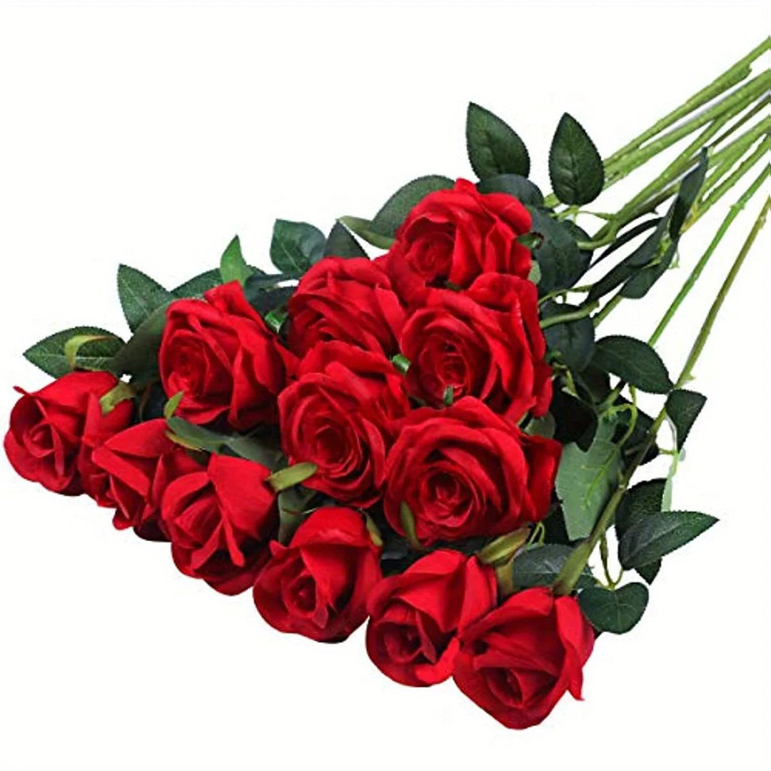 Buquê Realista de Rosas Artificiais para Decoração e Eventos