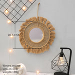 Carregue a imagem na visualização da galeria, Espelho Redondo Boho Macramê para Decoração de Interiores
